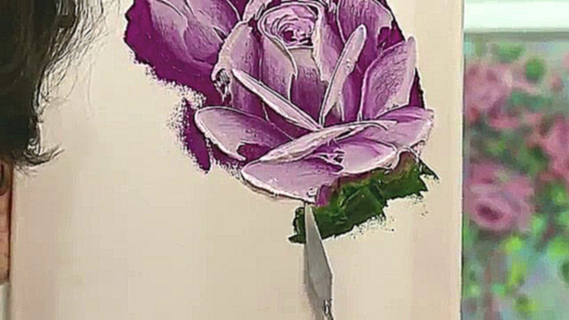 Как нарисовать розу масляными красками