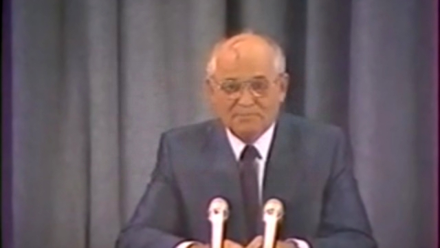 Пресс-конференция Горбачёва после возвращения из Фороса