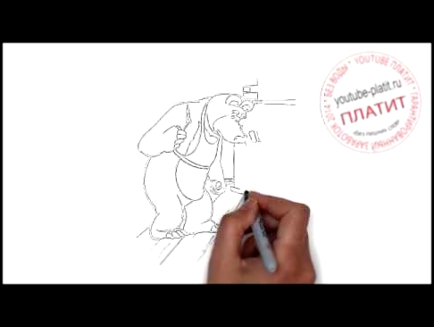 Рисуем Машу и Медведя поэтапно  Картинки Маша и Медведь нарисованные поэтапно карандашом