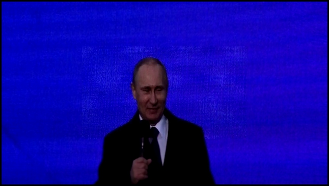 Речь Путина и гимн Росии