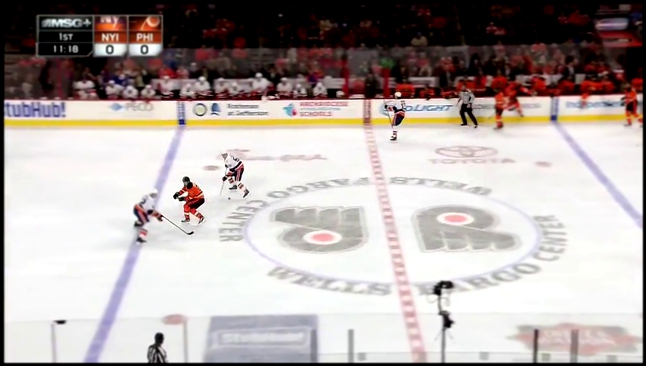 Philadelphia Flyers vs New York Islanders - 1 period, 09 janury 2015