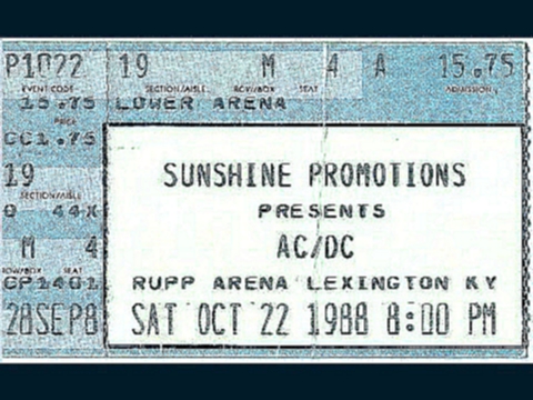10/22/88 AC/DC with Cinderella at Rupp Arena in Lexington, KY concert radio promo