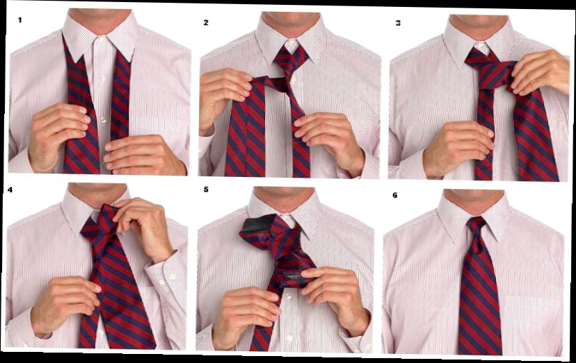 Схема как завязать галстук простым узлом в